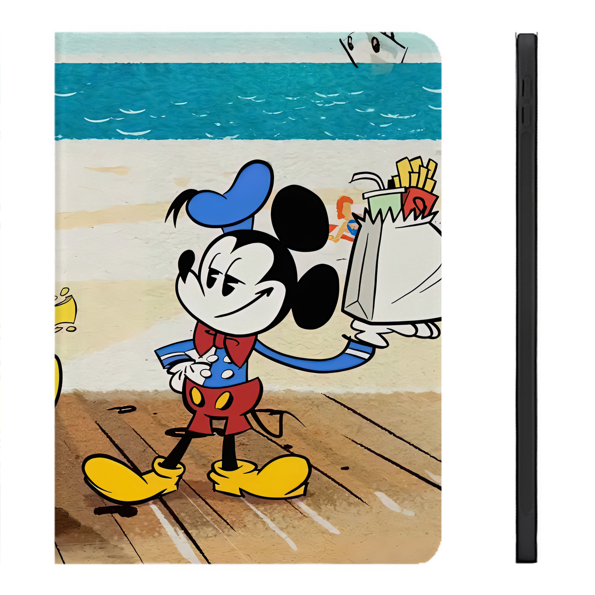 （画像用） ミッキーマウス Mickey Mouse IPadケース ペンホルダー付き ブックスタイルデザイン